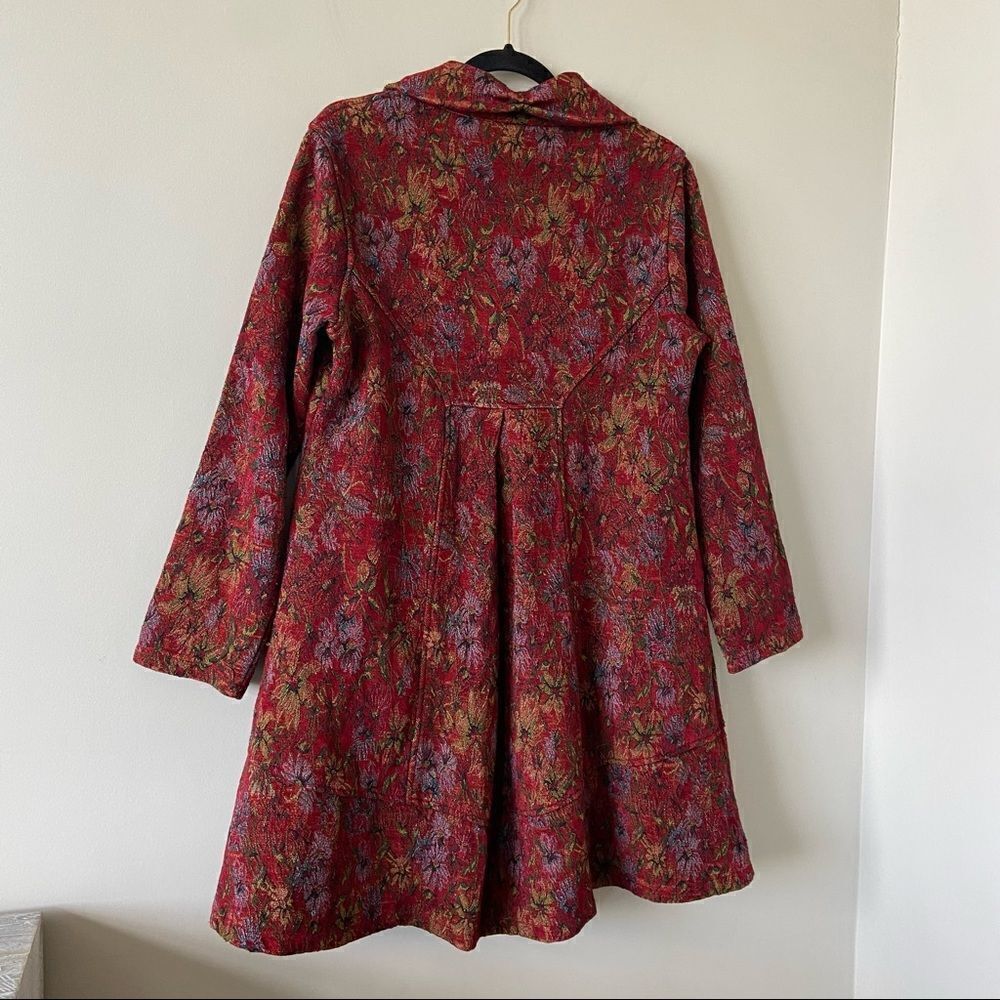 C.M.C (Colour Me Cotton) Boho Double Pocket Tapestry Swing High Low Jacket - Picture 7 of 15